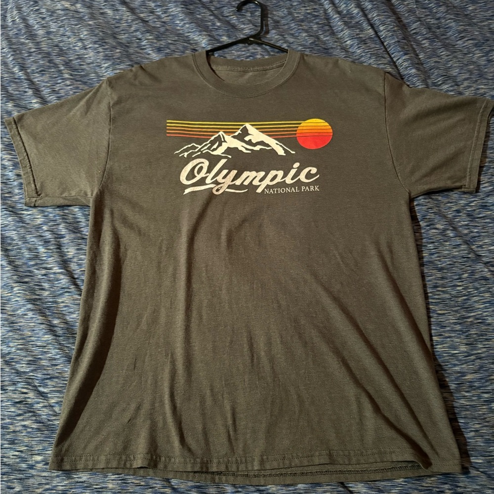Vintage Olympic National Park Graphic Tee - Gray
